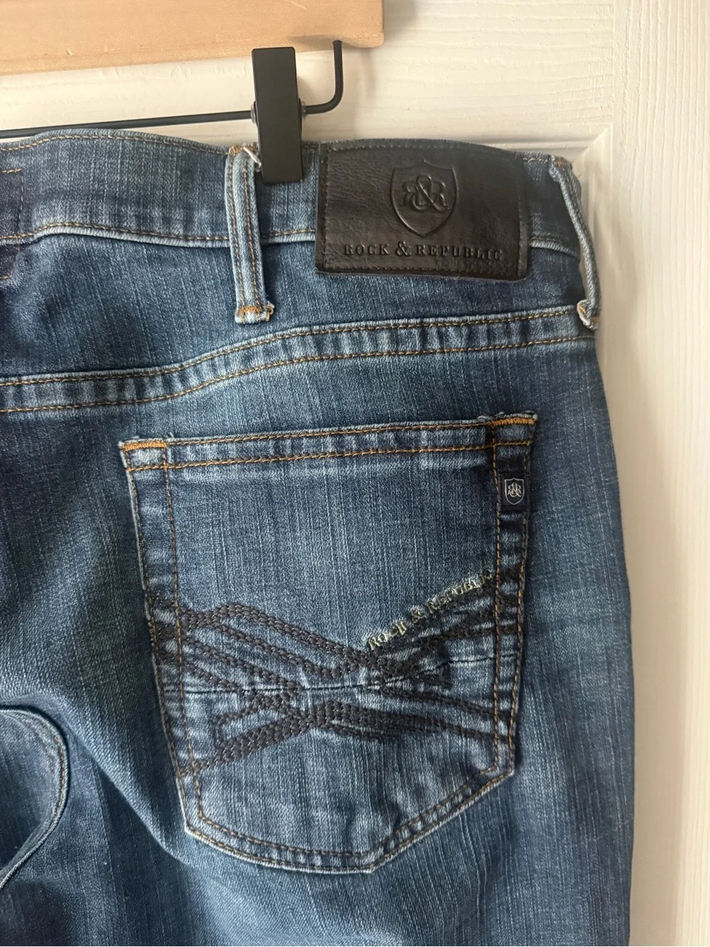 Rock & Republic Classic Men's Blue Denim Jeans size 38x32